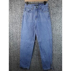 Nasty Gal Women's Size 4 Blue Skinny Distressed Medium Wash Cotton‎ Blend Jeans